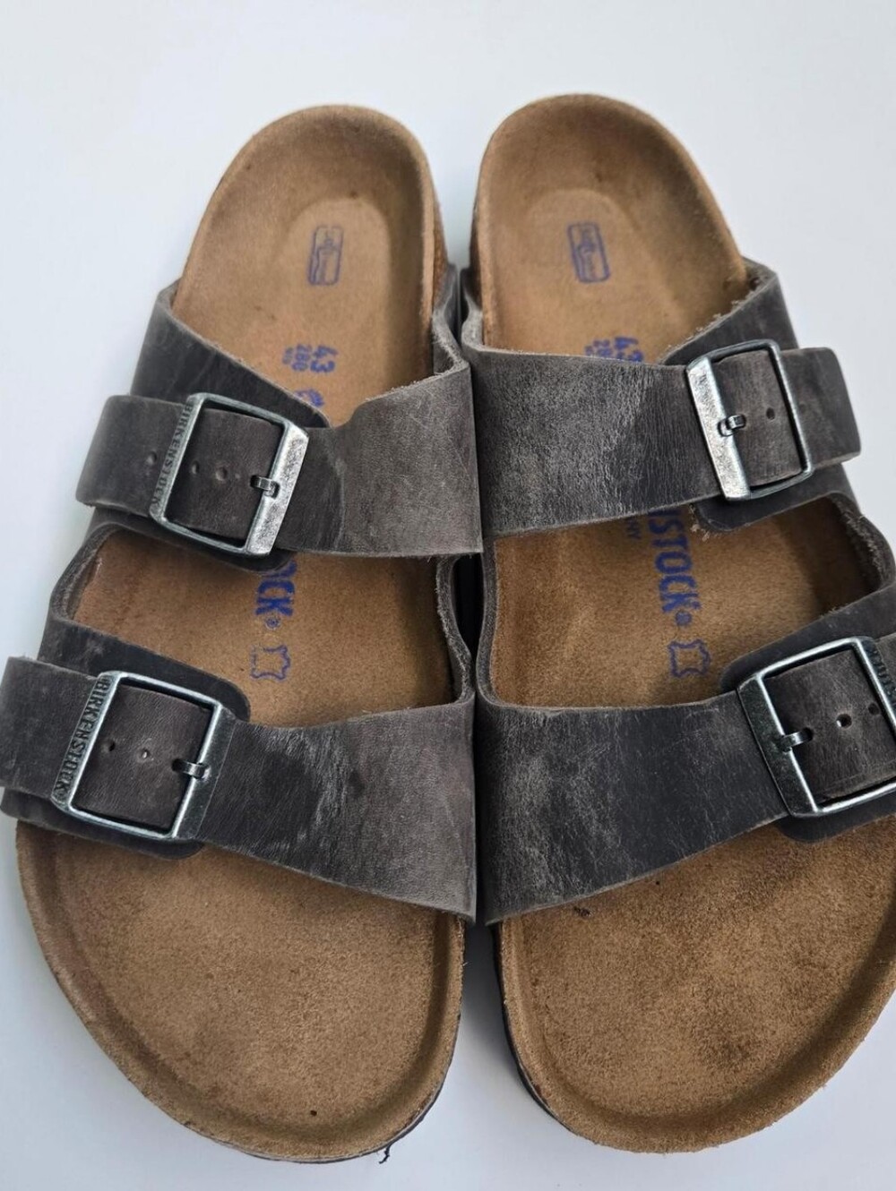 Birkenstock Arizona Iron Gray Leather 43